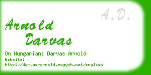 arnold darvas business card